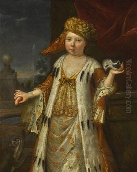 A Portrait Of A Young Girl, Follower Of Andrea Soldi, 18th Century - view 1