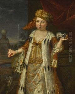 A Portrait Of A Young Girl, Follower Of Andrea Soldi, 18th Century by Andrea Soldi