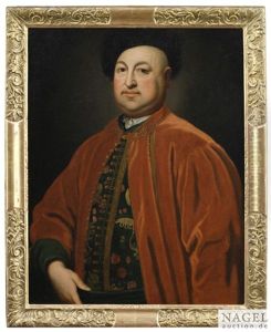 Bildnis Eines Levantinischen Kaufmanns In Rotem Mantel Und Bestickter Weste