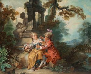Lovers In A Park by Luigi Domenico Soldini