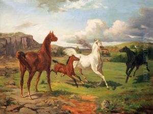 Galopperande Hastar by Gustaf Brandelius