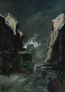 Milano, Notturno by Giuseppe Solenghi