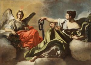 A) Susanna E I Vecchi; B) Rebecca Al Pozzo by Francesco Solimena