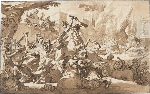The Battle Of The Lapiths And Centaurs - view 1