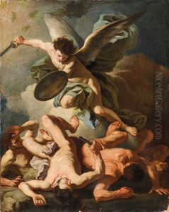 Saint Michael Expelling The Rebel Angels by Francesco Solimena