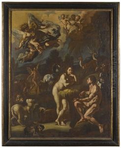 Adam And Eve by Francesco Solimena