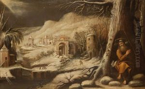 Paisaje De Invierno Con Ermitano by Juan de Solis