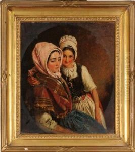 Mother And Daughter by Abraham Solomon