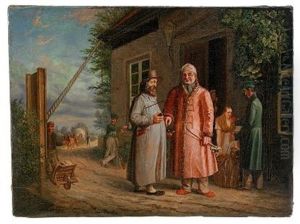 The Snuff-takers by Leonid Ivanovich Solomatkin
