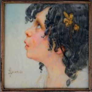 Visage D'enfant Regardant Vers Le Ciel by Serge (Sergei) de Solomko