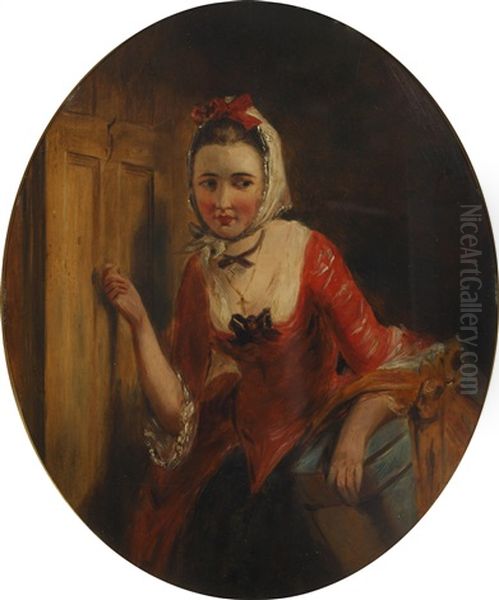 A Young Servant Girl Knocking At A Door - view 1