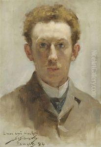 Portrait Of Arthur Hacker by Joseph Solomon Solomon