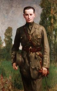 Portrait Of A Young Officer by Joseph Solomon Solomon