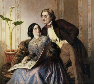 A Fashionable Couple (or A Curious Page On St. Valentine's Day) by Rebecca Solomon