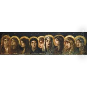 Love, Joy, Peace, Longsuffering, Gentleness, Goodness, Faith, Meekness, Temperance by Simeon Solomon