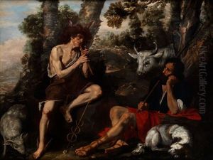 Merkur Und Argus by Hendrick Van Somer