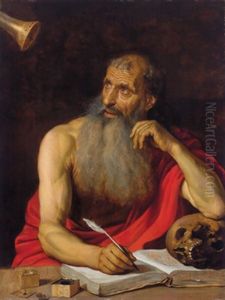 Der Heilige Hieronymus Lauscht Der Posaune Des Jungsten Gerichts