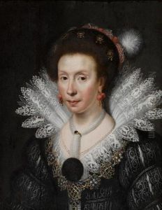 Bildnis Einer Dame Mit Spitzenkragen by Paul Ii Van Somer