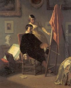 L'atelier D'un Peintre by Louis Somers