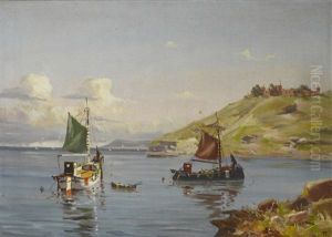 Harbor Scene Off A Castle Harbor Scene Off A Castle