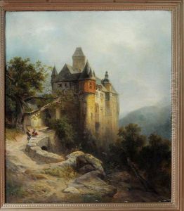 A Schloss In Mountainous Country by Wilhelm Brandenburg