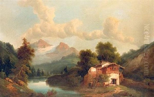 Shepherds And Flock In A Rocky Landscape - view 1