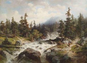 Mountainous Landscape With A Torrent.