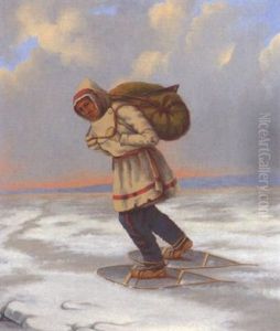Trapper On Snowshoes by Martin Somerville