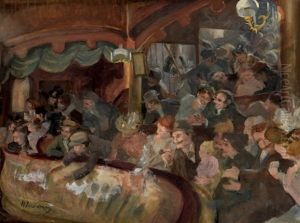 Au Theatre De La Gaiete Montparnasse by Henry Somm