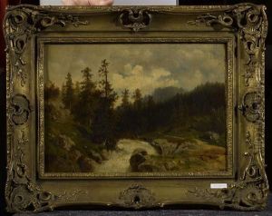 Gebirgslandschaft. by Wilhelm Brandenburg