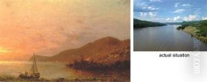 Abend Am Hudson - The Colourful Sunset by Carl August Sommer