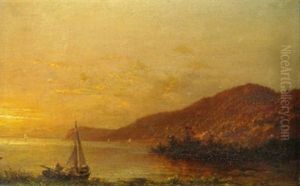 Sonnenuntergang Am Hudson by Carl August Sommer