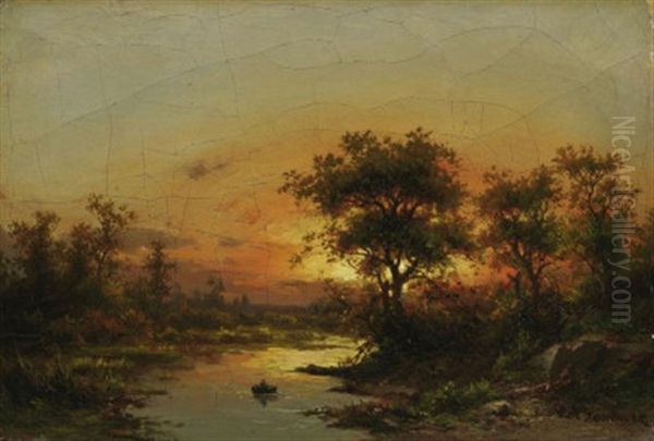 Spatsommer Im Hochgebirge (+ Fluslandschaft Im Abendlicht; 2 Works) - view 1