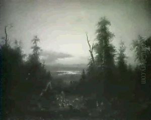 Hunters At Rest by Carl August Sommer