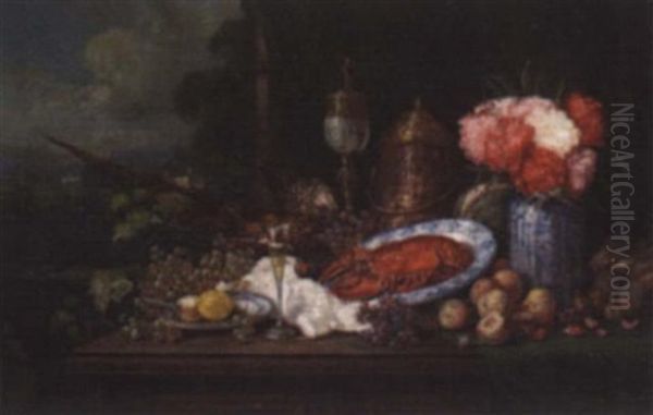 Still Life With Pheasant, Lobster, Fruit And Flowers - view 1