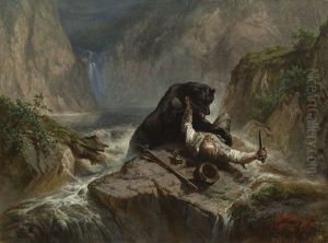 Attacked By A Bear by Otto Sommer