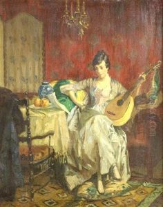 Femme A La Mandoline