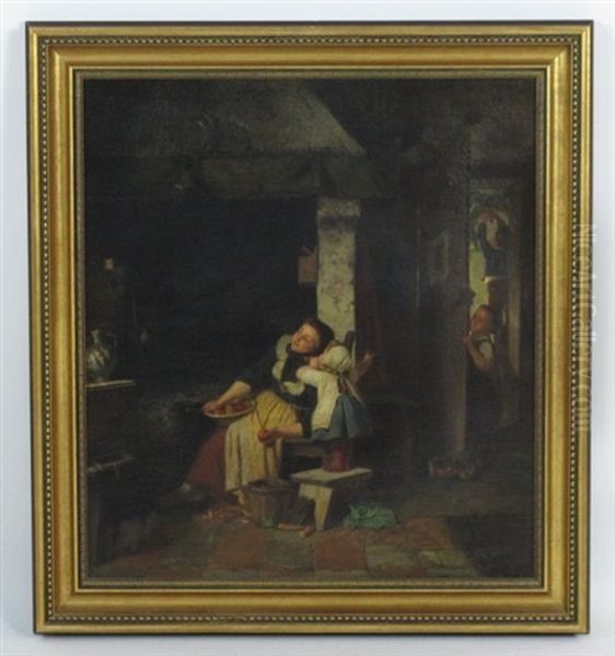 Untitled (genre Scene With Child Whispering To Women) - view 1