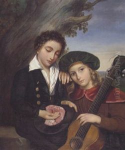 Zwei Bettelstudenten by Johann Baptist Sonderland