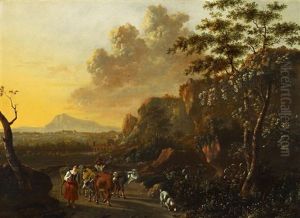 Landschaft Mit Hirten by Jan Gabrielsz Sonje