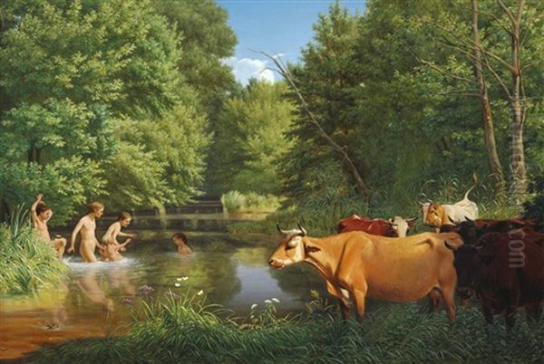 By The Brook A Hot Summer Day - view 1