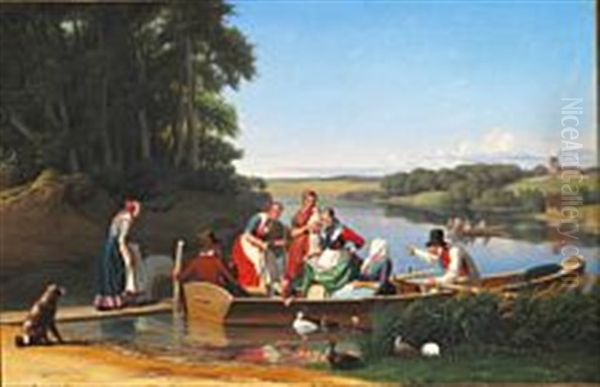 A Family On Their Way To A Christening - view 1