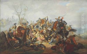 The Death Of The Swedish King Gustavus Ii Adolphus At Lutzen thumbnail