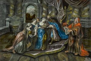 Esther Ohnmachtig Vor Dem Perser-konig (esther Vor Ahasver) by Anna Maria Franziska Pfyffer von Altishofen von Sonnenberg