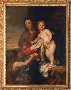 Mary With The Child And John by Hermann Sonntag
