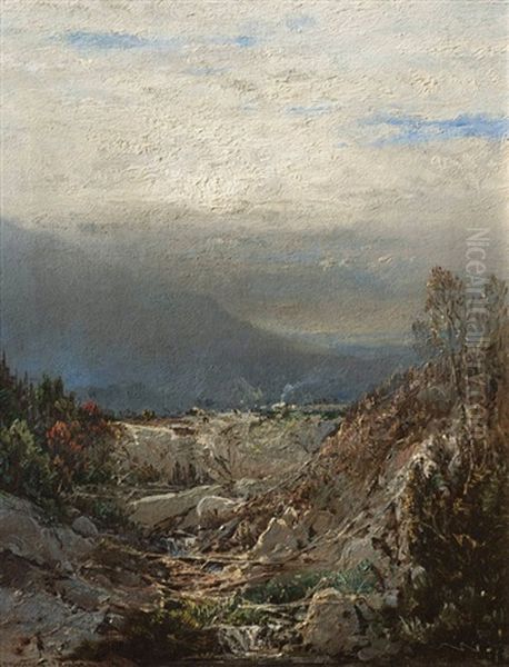 Farmers With Cattle In A Mountain Valley - view 1