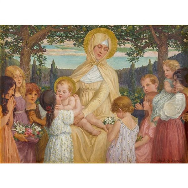 Maria Mit Jesusknabe Und Kinderschar - view 1