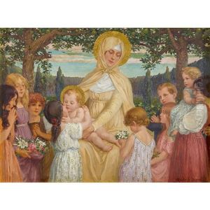 Maria Mit Jesusknabe Und Kinderschar