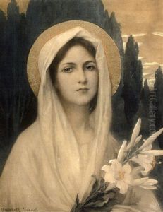 Jeune Sainte Au Lys