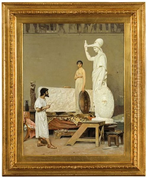Fidia Che Scolpisce La Statua Di Minerva - view 1